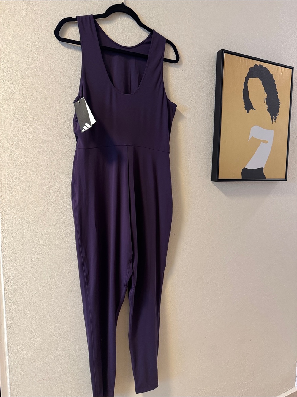 adidas Deep Purple Sleeveless Jumpsuit